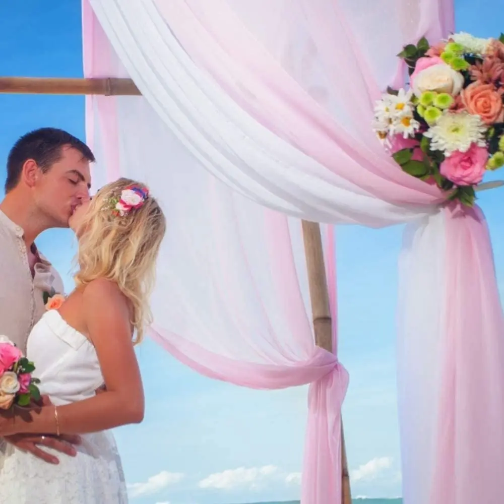 Wedding Arch Drape Organza Sheer Fabric Draping Curtain Birthday Party Backdrop Chair Sashes Swag Decoration 5m birthday backdrop party backdrop curtain party decoration party supplies