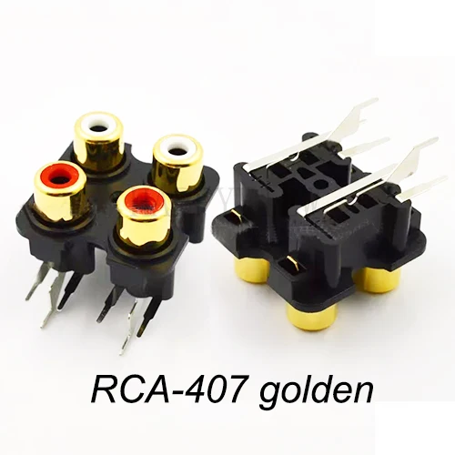 2PCS High Quality 2Colors ( red + White ) RCA Female Connector Stereo ...