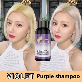 Shampoo per tinture per capelli fissaggio colore grigio Copertura per capelli grigi Dissolvenza gialla Shampoo per capelli dopo candeggina Shampoo viola non irritante Biondo