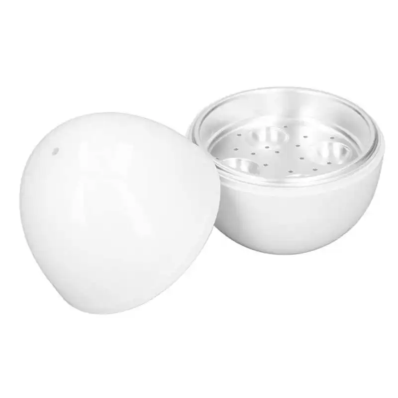 Hard Boiled Egg Cooker 4 Eggs Capacity Compact Design ABS Material Egg Shape Microwave Function Egg Boiler 2