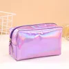 New Solid Color Laser Cosmetic Bag Ins Wind Portable Wash Storage Bag Makeup Gift Bag Makeup Pouch Travel Cosmetic Organizer 2