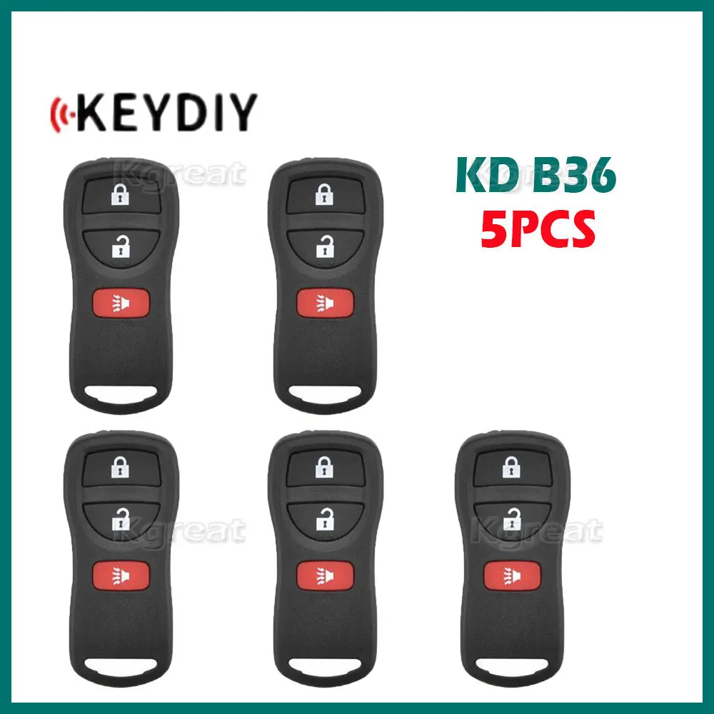 

5pcs KEYDIY KD B36 Multifunctional Remote Car Keys for Nissan Style 3 4 Button for KD900/KD-MAX/KD-X2 MINI KD Max Key Programmer