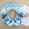 Lovely Lilo & Stitch U-shaped Neck Pillow Cute Stuffed Anime Stitch Angel Travel Pillow Cartoon Printed Nap Pillow Washable 4