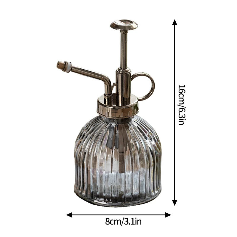 Vintage Glass Watering Can Retro Air Pressure Spray Bottle Garden Plant Watering Bottle Household Sprinklers Disinfection Tool watering can pressure spray bottle