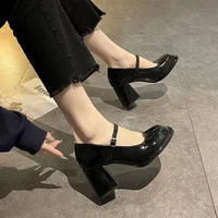 Petite Waterproof High Heels Flats Patent Leather Sandals