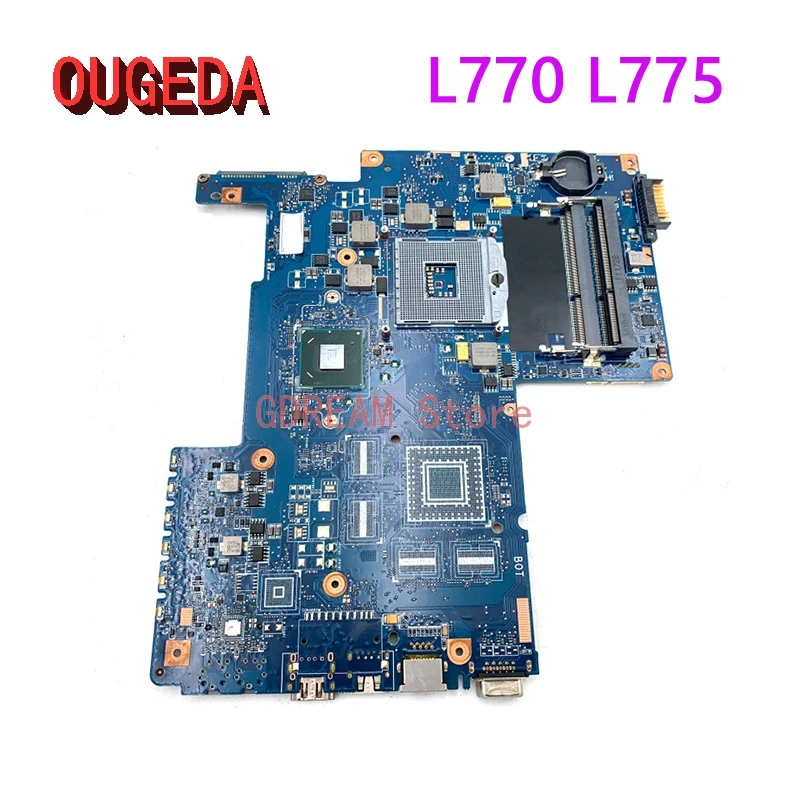 

OUGEDA H000032290 For Toshiba Satellite L770 L775 Laptop Motherboard 08N1-0NA1J00 HM65 GMA HD DDR3 Main Board full tested