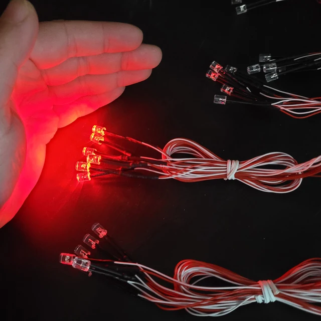 Pre-wired 12V SMD LED Cold White, 60cm wires pre soldered,model cars/trains/railway/railroad/starship lighting and electronic 2