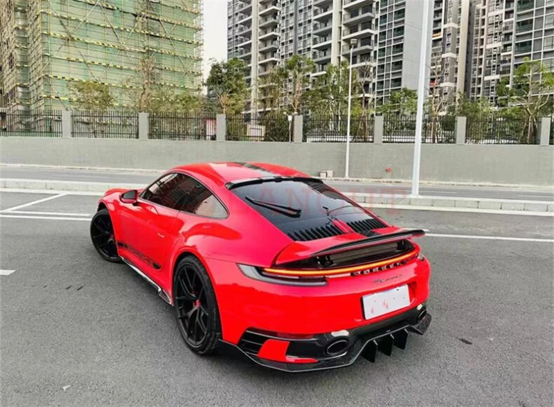 Spoilers For Porsche 911 992 2019 2020 2021 2022 2023 High Quality Real Carbon Fiber Rear Trunk Wing Roof Spoiler Kit Refits - - Racext 37
