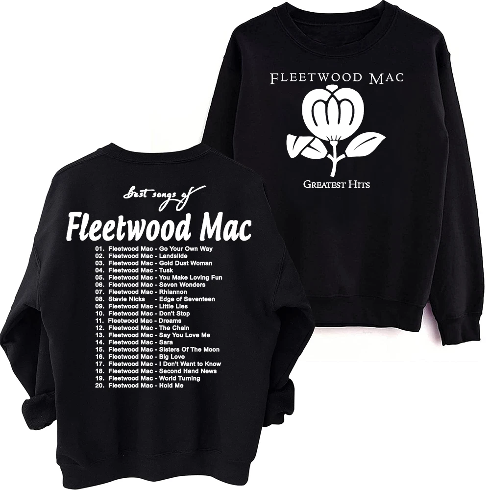 Фото Толстовка Fleetwood-Mac с длинным рукавом и круглым вырезом, большие размеры №1