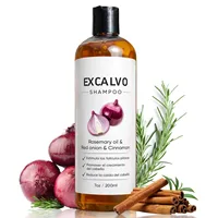Shampoo à l'oignon et au romarin Excalvo 200 ml pour hommes, shampooing anti-chute de cheveux avec huile de cannelle, renforce les racines et stimule la densité des cheveux 4