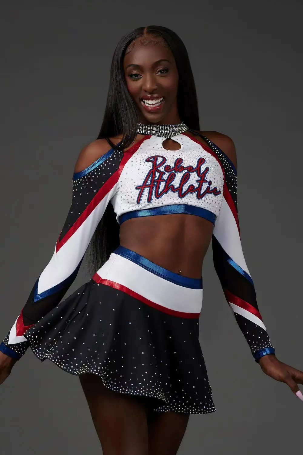 Professional Cheerleader Uniform, Top with Skirt, Size