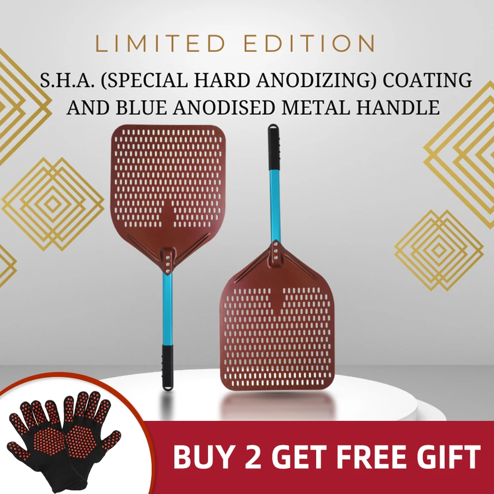 12 14 Inch Big Pizza Peels Kitchen Tools Spatula Turning Paddle Hard Anodized Short Handle For