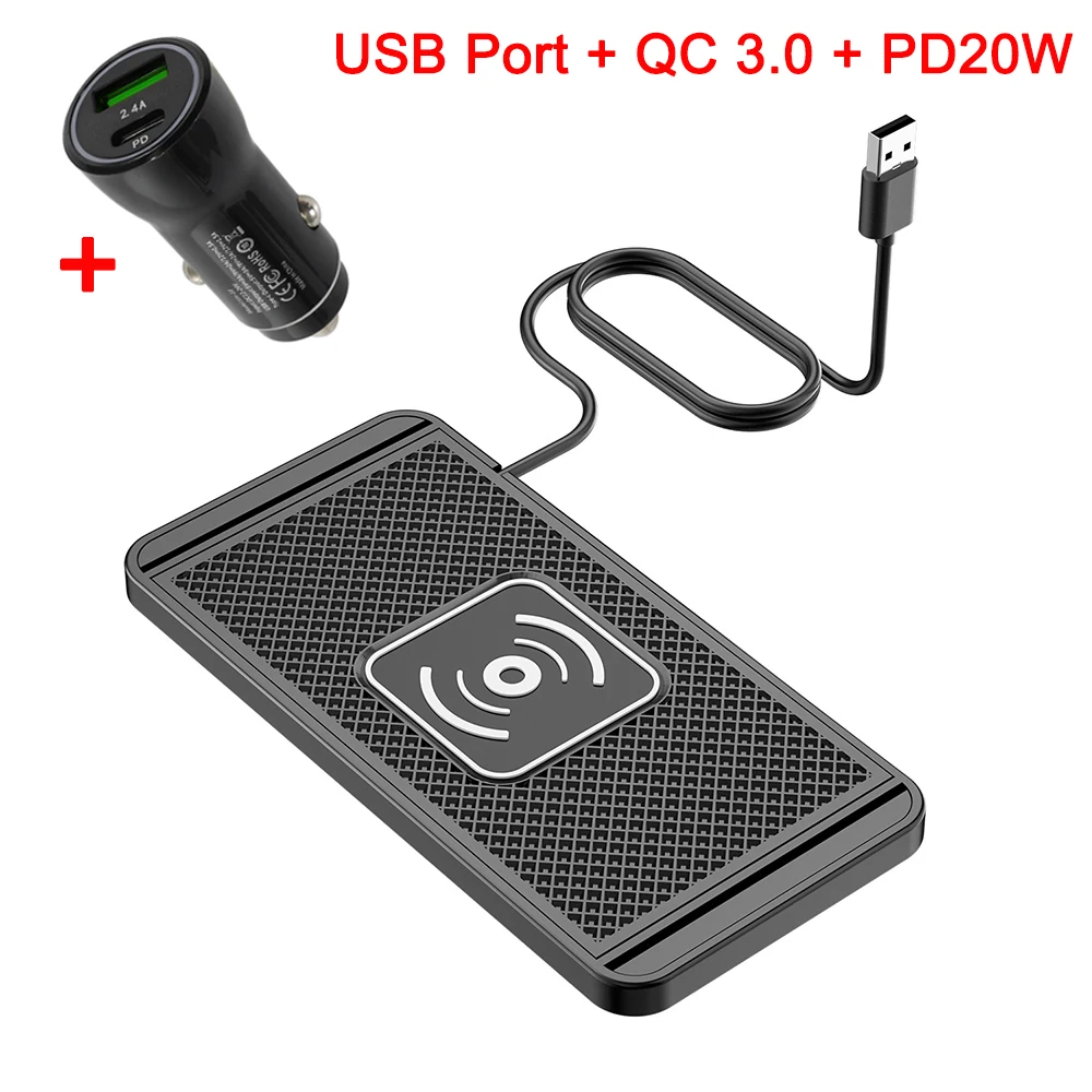 سيارة شاحن لاسلكي سيليكون وسادة عدم الانزلاق آيفون...