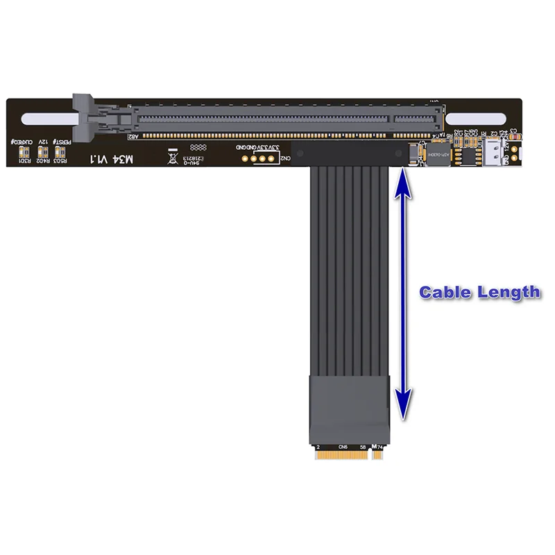 Pcie X4 4.0 M.2 Nvme-X16 라이저 어댑터(Pciex16용/AMD 그래픽 카드-M.2(울트라 SSD M-키)Nvme 확장용)