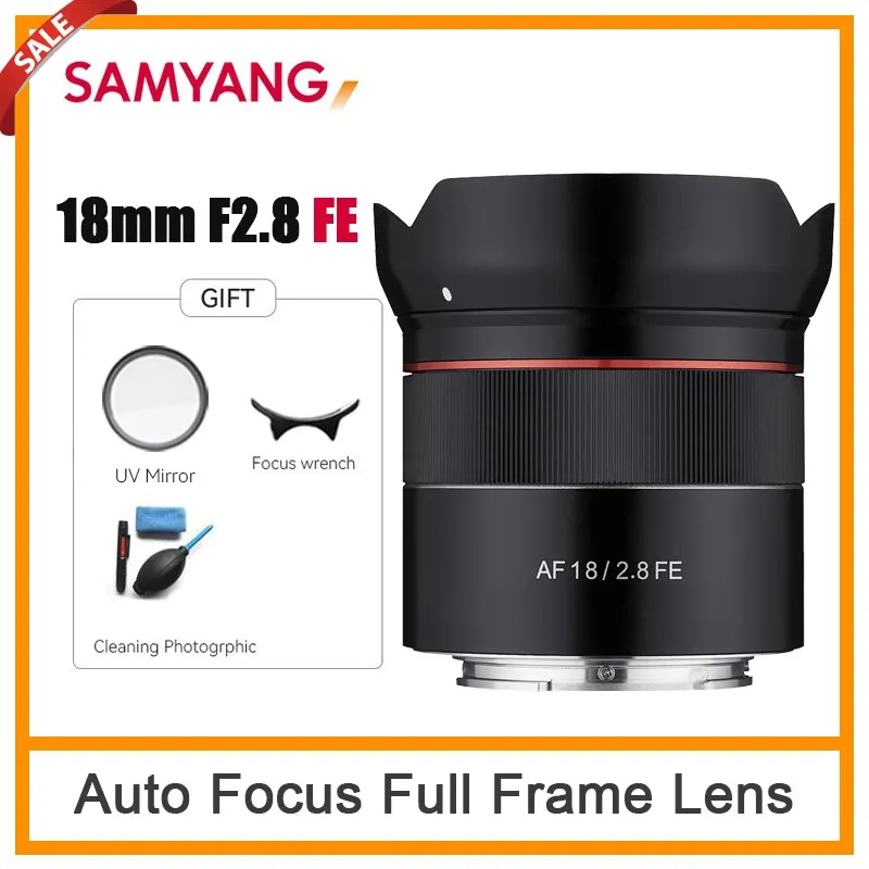 Широкоугольный объектив Samyang 18 мм F2.8 с автофокусом и полной рамкой для Sony FE Mount