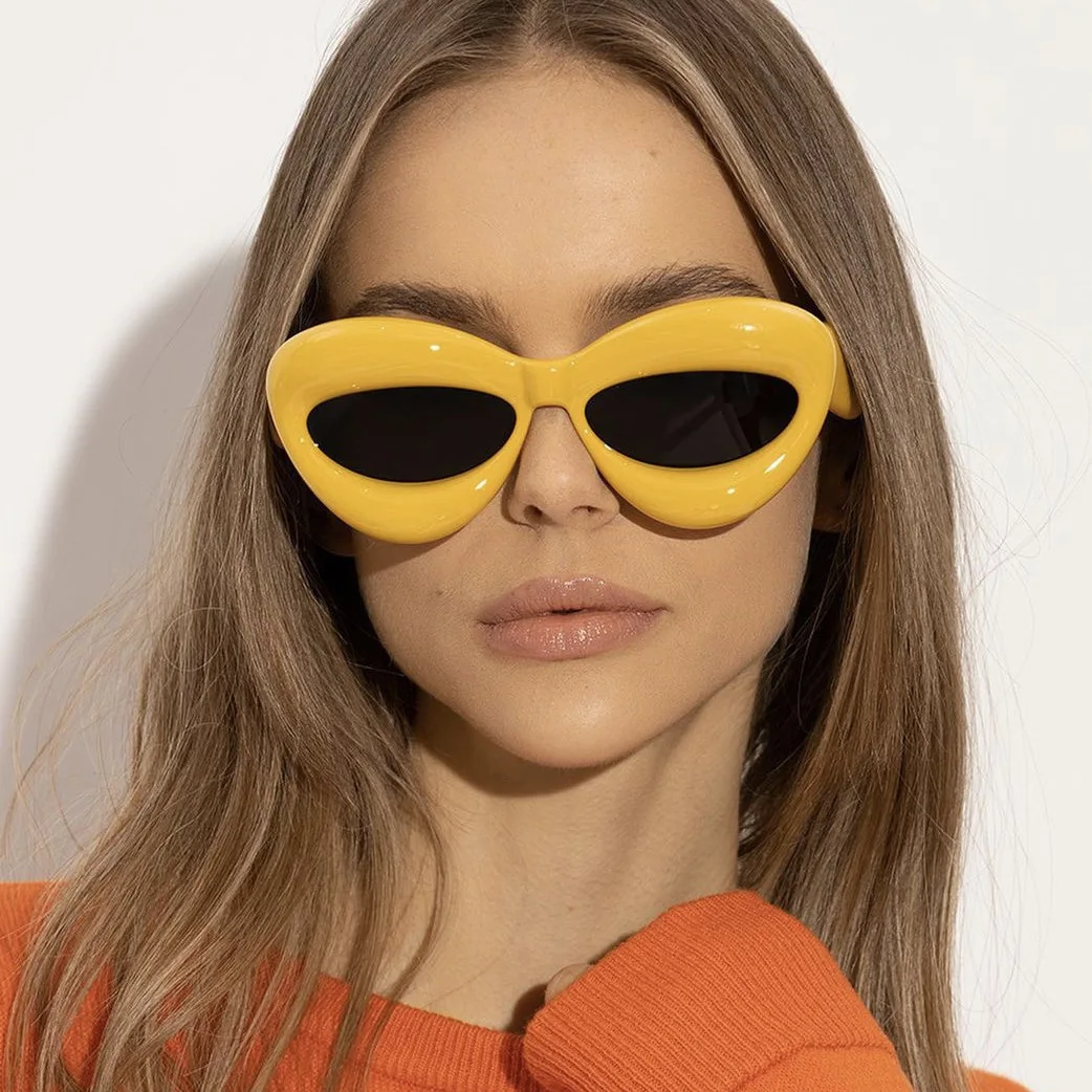 

Новинка 2023, солнцезащитные очки «кошачий глаз», женские модные дизайнерские привлекательные солнцезащитные очки в форме губ Y2k, в стиле панк, женские и мужские очки, солнцезащитные очки