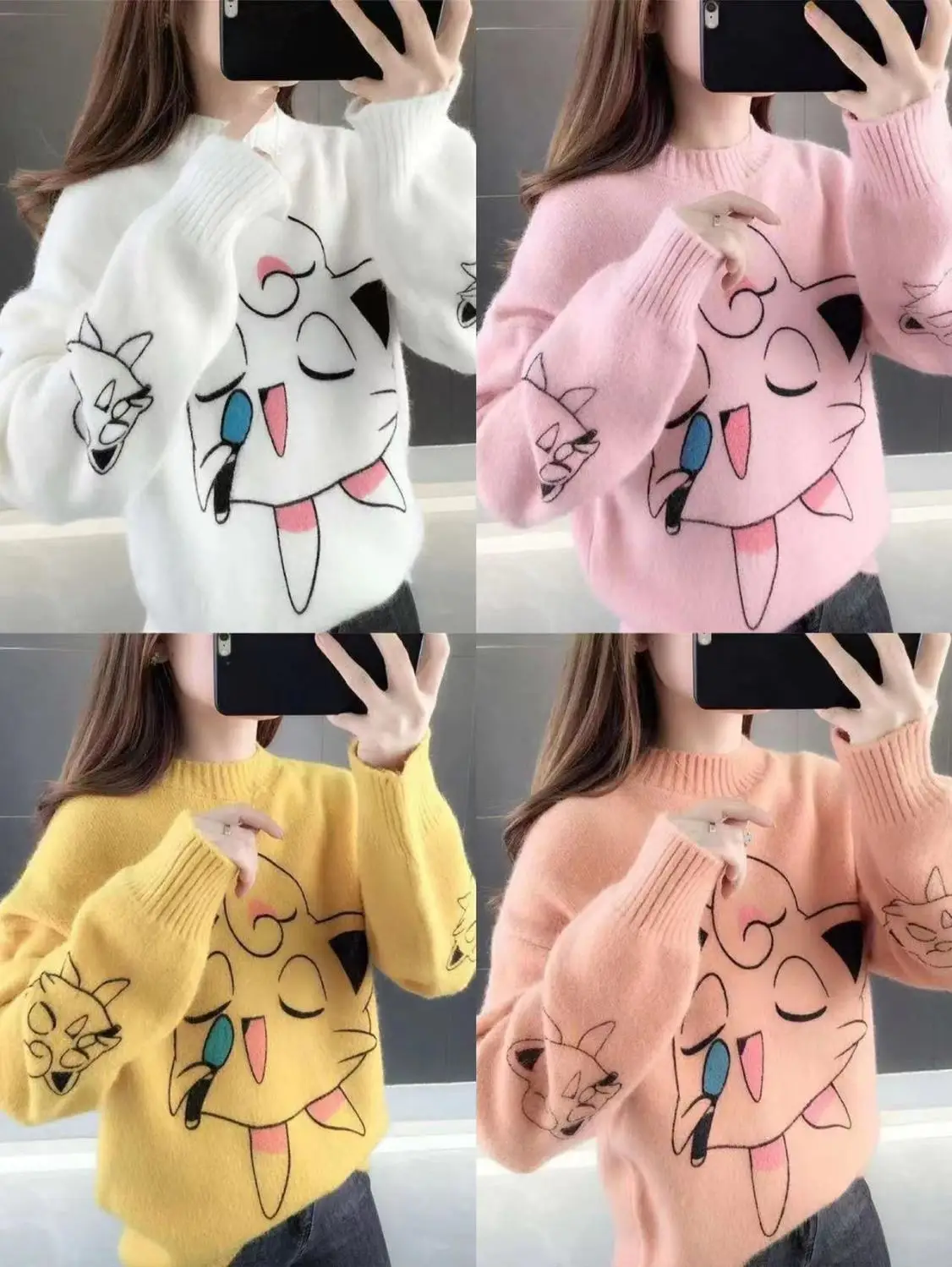 Pokemon Sweater Pullover Pokemon Sweater Women Animation