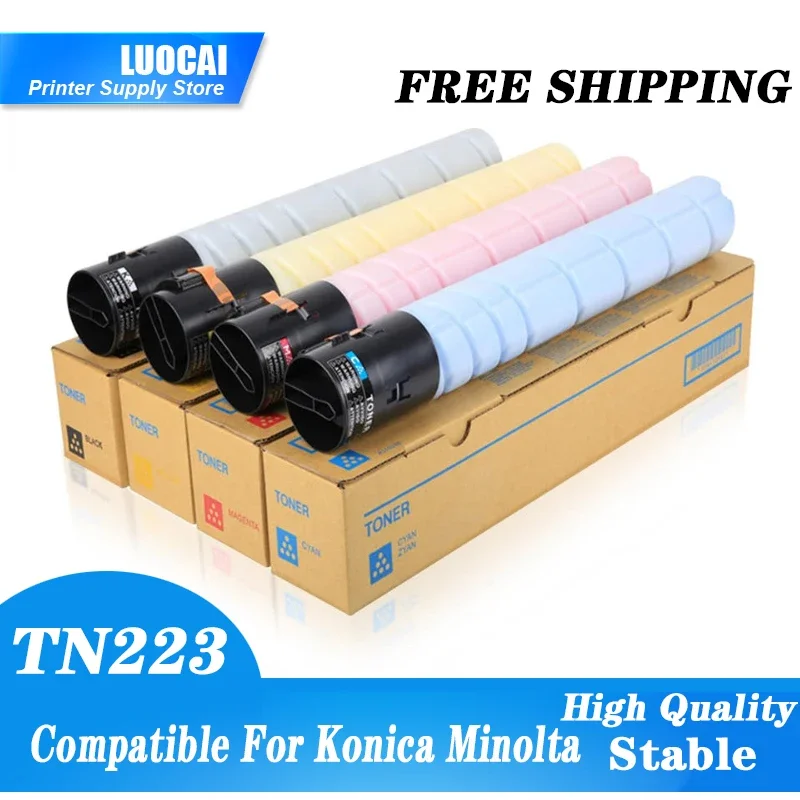 

NEW TN223 TN224 BK480g C380g Compatible For Konica Minolta Bizhub C226 256 266 7222 7226 Copier Spare Parts Toner Cartridge