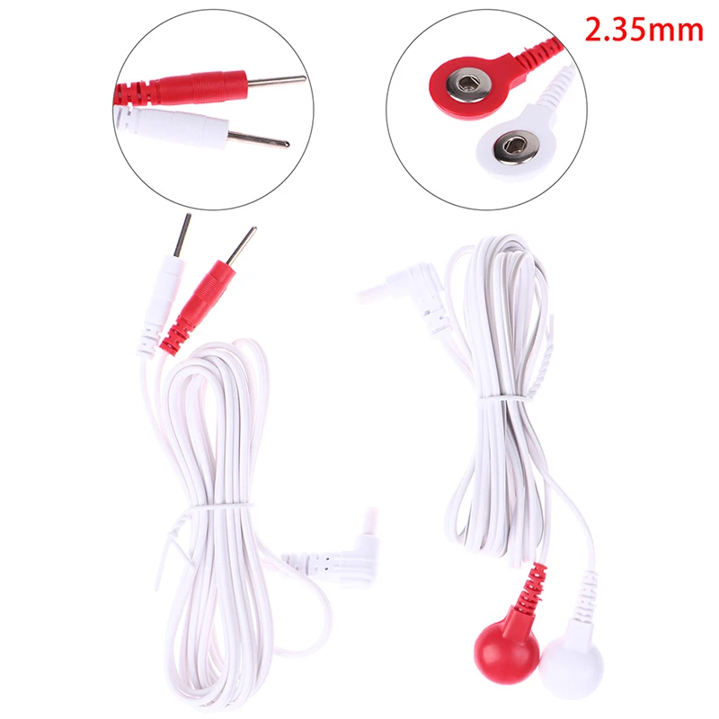 1Pc Electrode Wire 1.5/1.8M 2.35mm Replacement Jack DC Head TENS Unit electrode lead wires Connector Cables