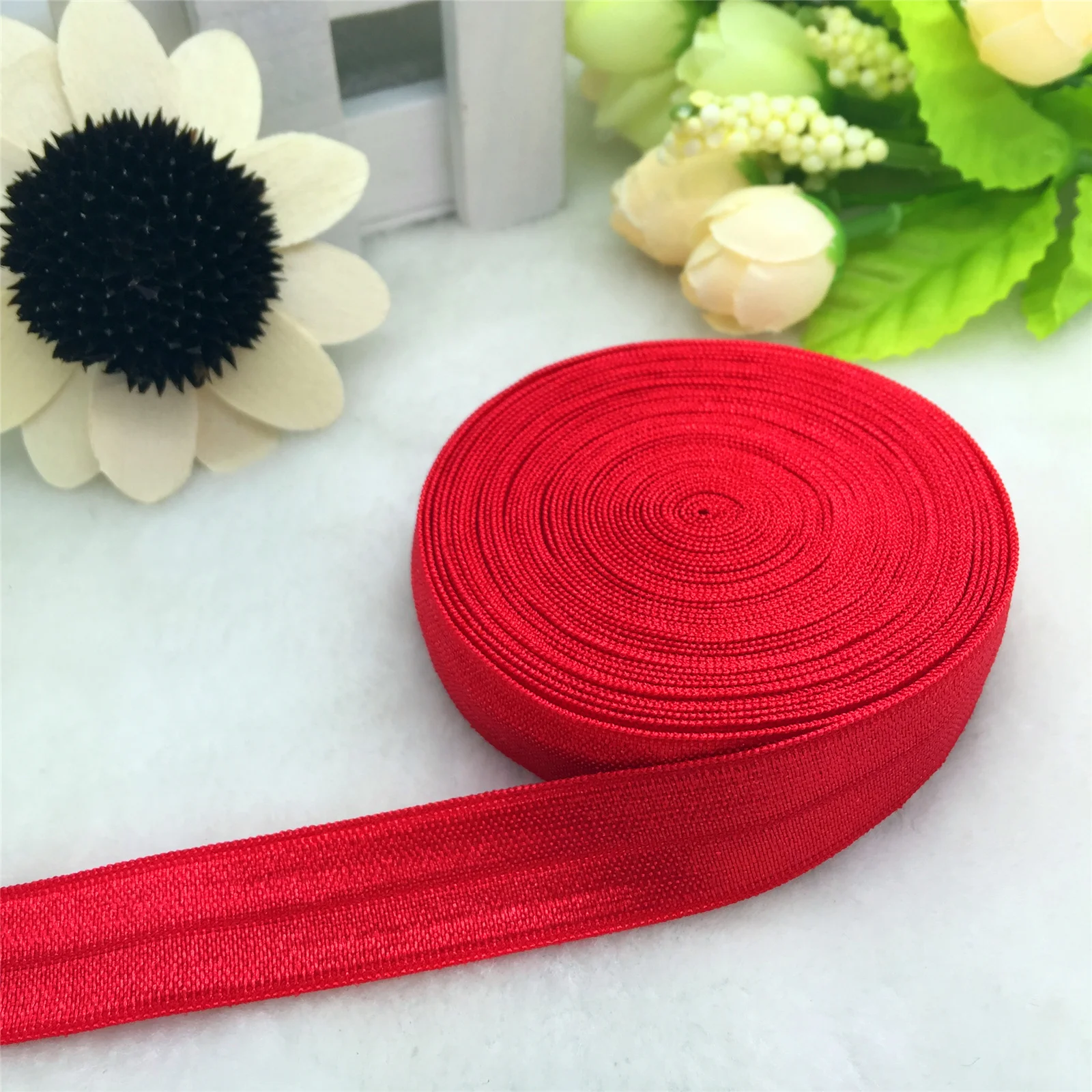 Versatile Satin Elastic Band for DIY Crafts, 15mm, 5/8 Width, Multiple Yard Options