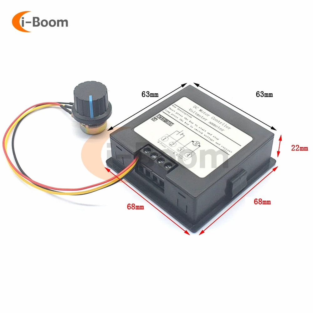 DC 12V 24V 36V 8A Brushed DC Motor Speed Controller LCD Digital Voltmeter Ammeter with Potentiometer Switch Speed Governor dc motor speed controller motor speed controller speed meter electric motor speed controller