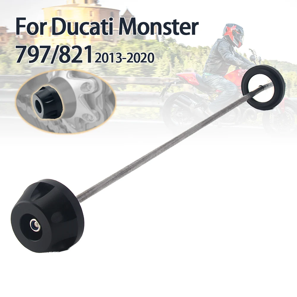 Per Ducati Monster 797/+ (Plus) Monster 821 Dark / Stealth / Stripe Moto Assale Anteriore E Posteriore Forcella Protezione Della Ruota Crash Slider