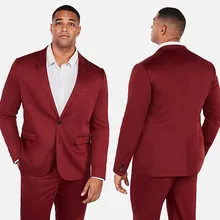 

Custom Made Burgundy Plus Size Mens Classic Suits for Wedding Groom Tuxedos Groomsmen Blazers 2Piece Terno Masculino Prom Party