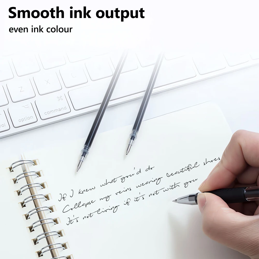 M&G 20pcs 0.7/0.5mm Black Gel Refills Q7 Bullet Tip Gel Refills Office Signature Pen Replacement Pen 4