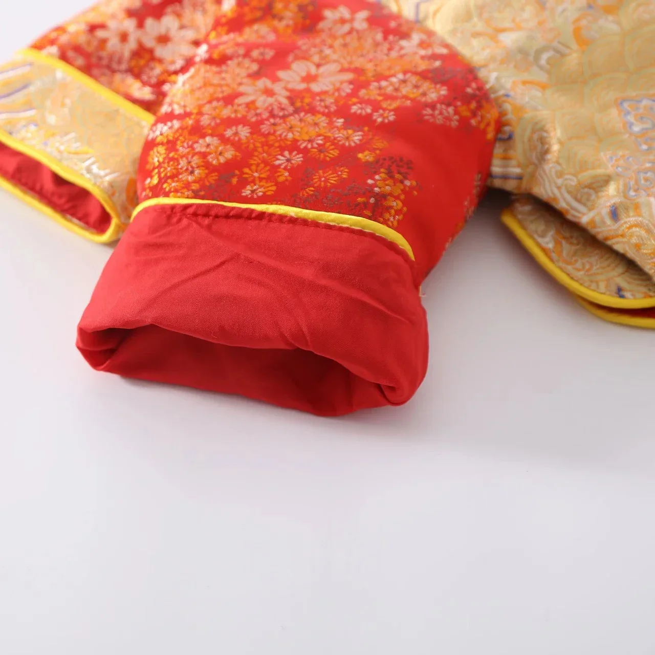 NEW Tang Suit Chinese Traditional Costume For Newborn Baby Boys Embroidery Winter Red New Year Birthday Gift Christmas Shoes