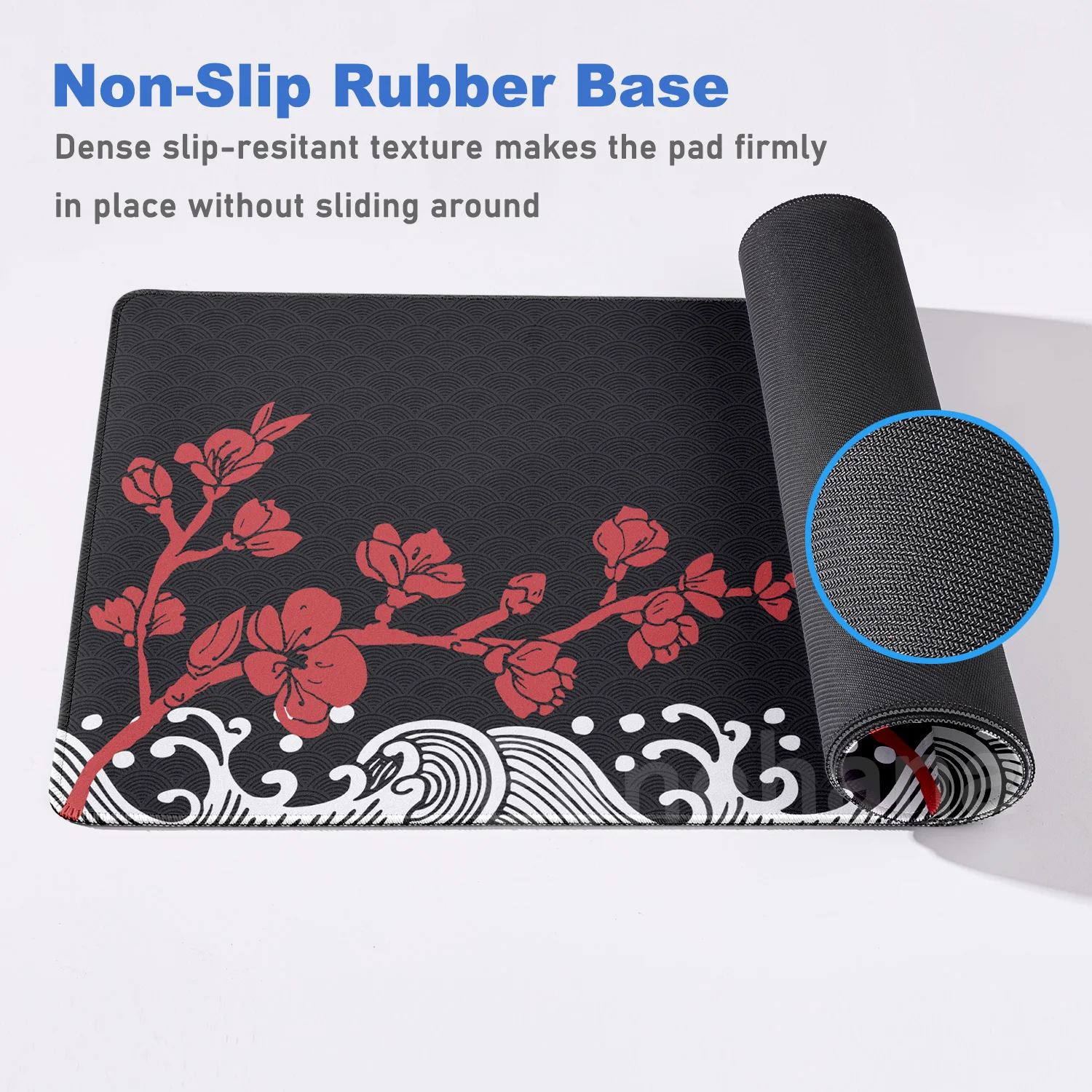Japan Kirschblüte Mauspad Anime Büro Teppich Gamer Tastatur Zubehör Computer Schreibtisch Matte Laptops Gaming Sakura Mousepad – Detail 2