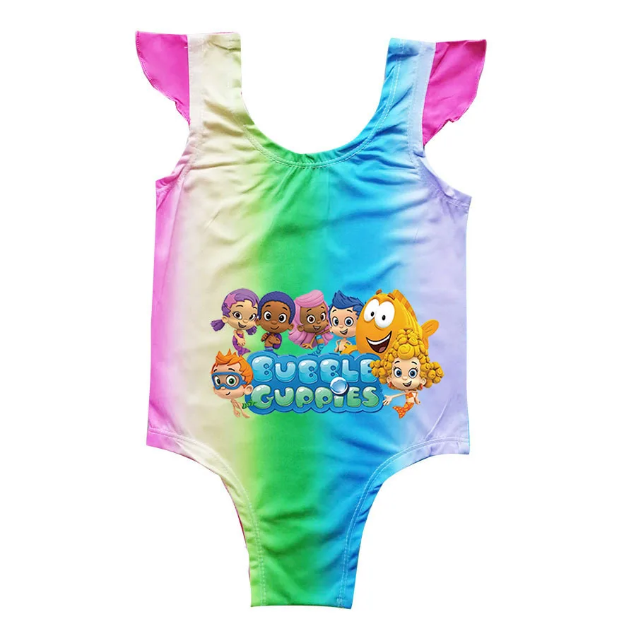 Cute Nickelodeo Molly-Bubble Guppies Vestiti Bambini Bubble Puppy Goby Deema Gil Oona Costume Da Bagno Neonate Costumi Da Bagno Interi Con Volant