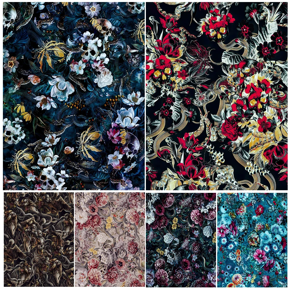 

Plants-Flowers,Snakes,Skeletons Vintage Wall Art Canvas Painting Beautiful Mysterious Witchcraft Element Poster Pirnt Decoration