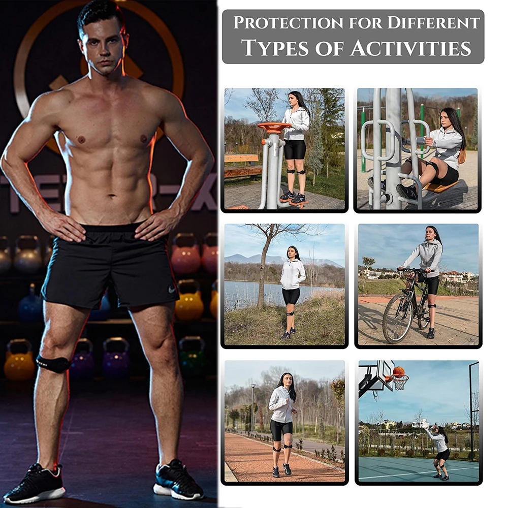 Knee Brace 2Pcs Patella Strap Pain Relief Patella Stabilizer Running Hiking Soccer Squats Biking Other Sports