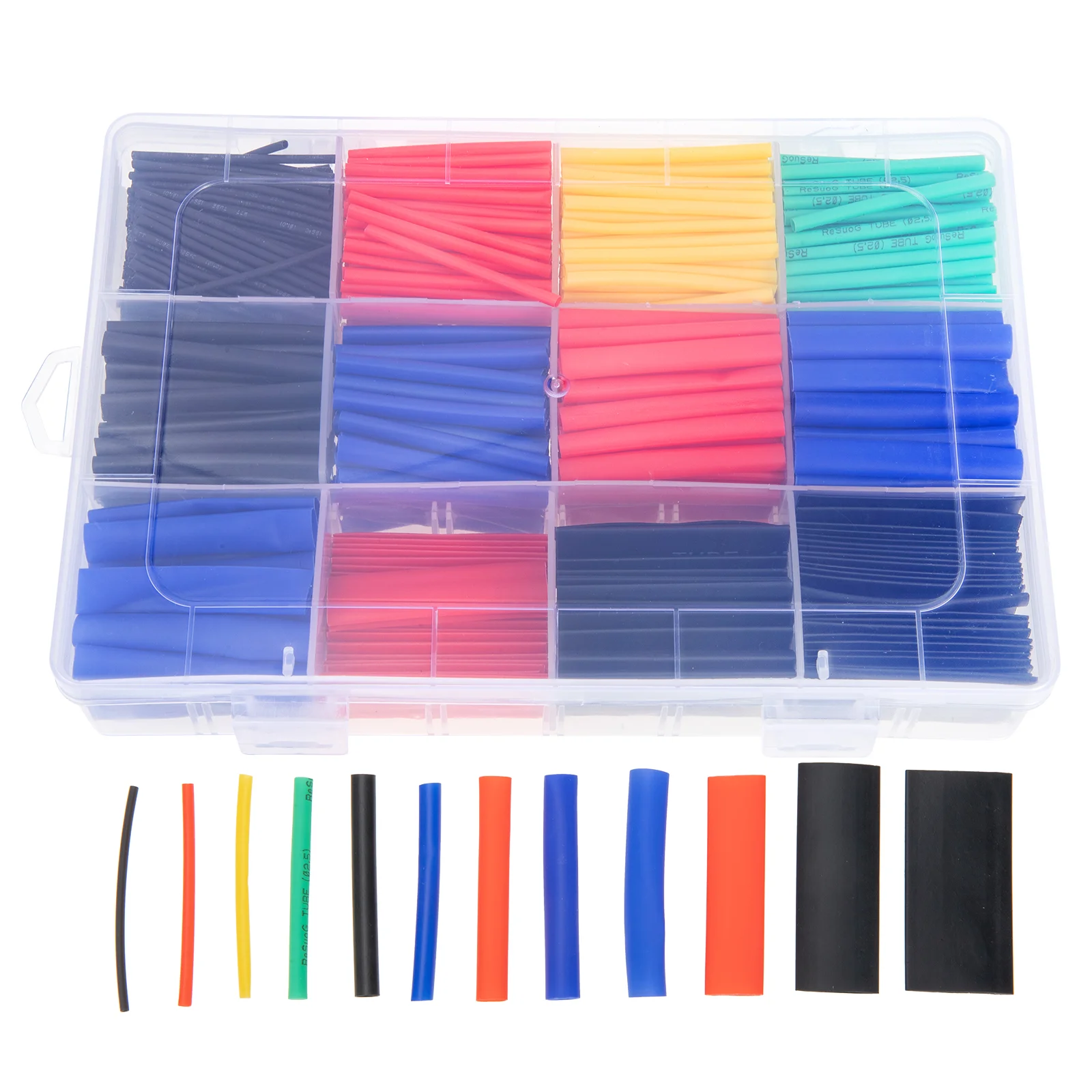 

800pcs Wire Shrink Tubing Insulation Cable Heat Shrink Tubing with Box