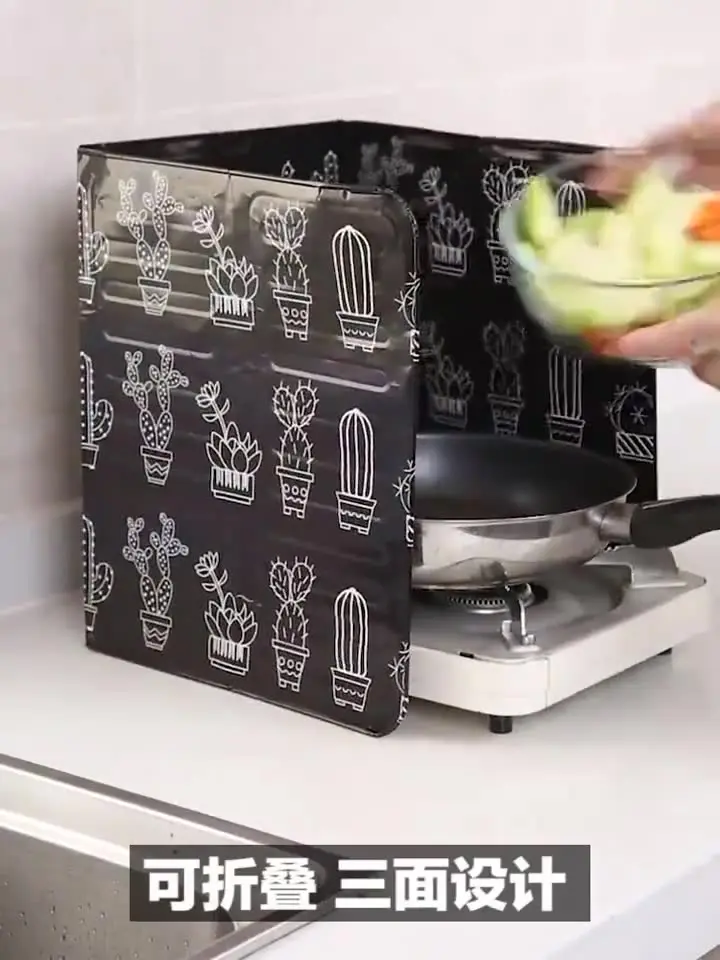 Compra Ghzste Placa Antisalpicaduras Plegable Para Cocina Doméstica, Evita Salpicaduras De Aceite, Cocina De Pared Acústica, Herramienta De Cocina En