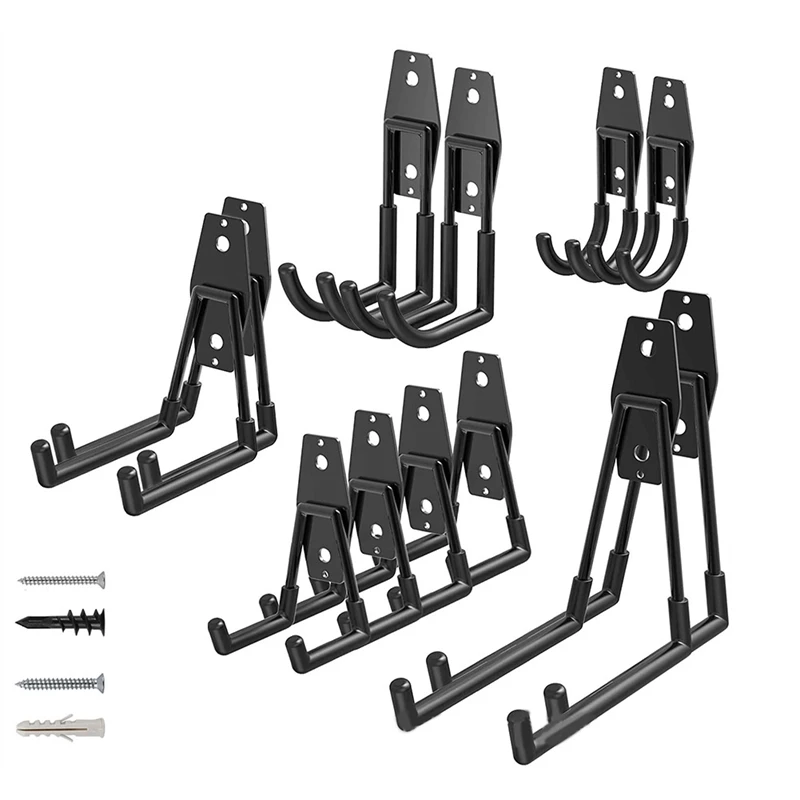 

12 Pieces/Set Of Wall Mounted Iron Hooks With Screws And Sturdy Hooks Suitable For Load-Bearing Home Decoration Hooks