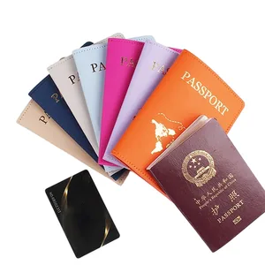 New Travel Passport Cover Wallet Bag Fashion Men Women Pu Leather Id Address Holder Passprot Boarding Holder Travel Accessories