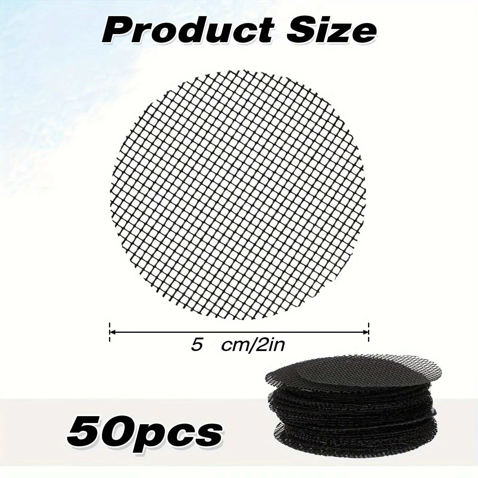 Flowerpot Gasket 50PCS Ceramic Leakproof Soil Large Diameter Breathable Insect-Proof Plastic Circular Mesh Pad