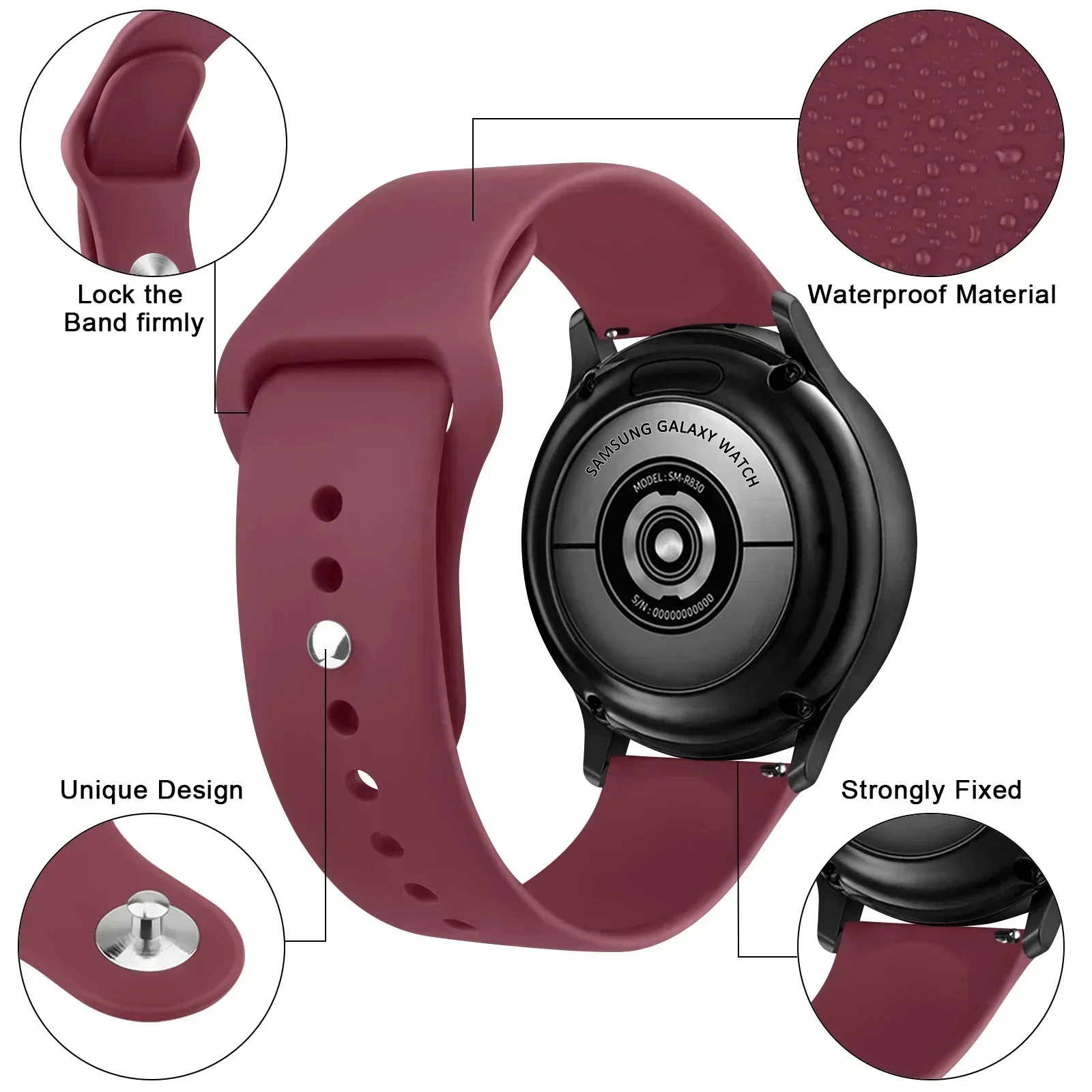 Sport Silicone Strap Band Wristband - Enhanced Comfort Replacement Bracelet