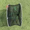 Foldable spring three-hole crab cage round crab crayfish fishing net cage shrimp and shrimp cage crucian fish net bait trap 2