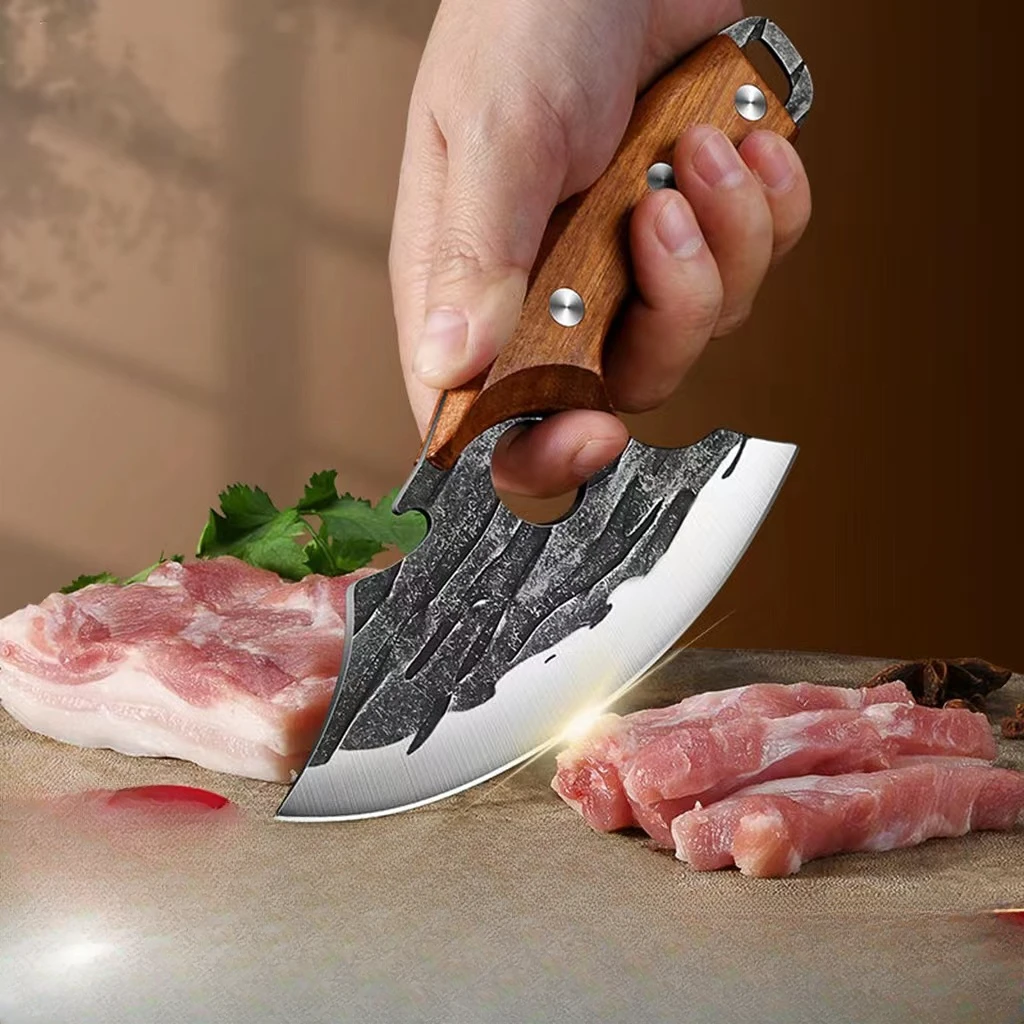 Meat Cutting Knife Outdoor Pick Bones Dedicated Knife Hand-Forged Meat Cutting Knife Slaughter Professional Meat Selling
