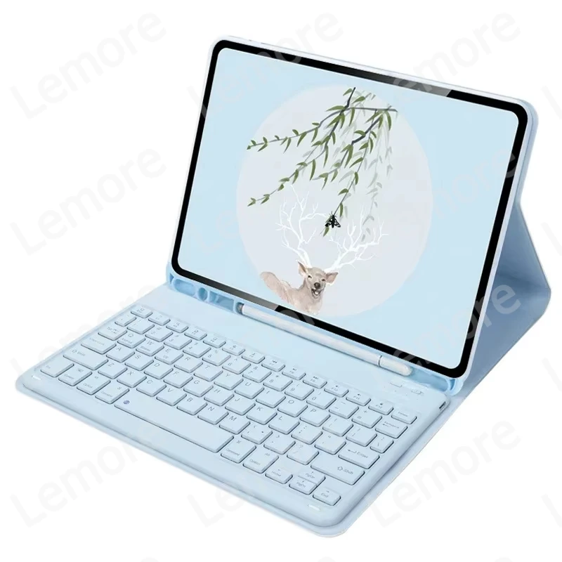iPad 11-inch Case with Keyboard and Pencil Holder - Enhanced Protective Cover with Stand