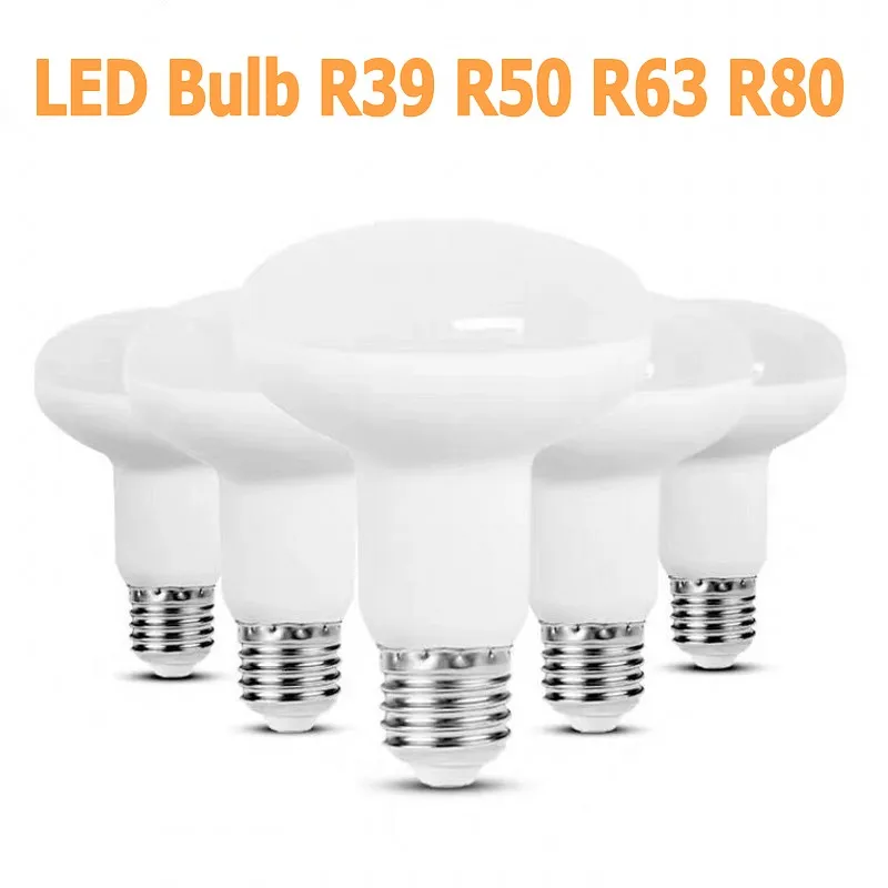 

E27 220V Led bulb Energy saving R39 R50 R63 R80 6W 9W 12W 15W E14 Base Led Bulb Bombillas Lamp Lampada Ampoule Spotlight Light