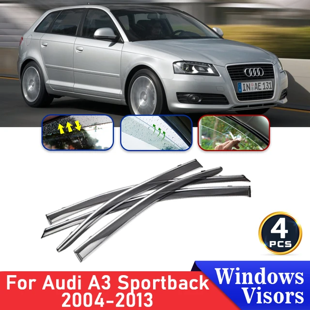 Chrome Trim Side Window Visors / Deflectors – Fits Audi Q7 2005-2015 (Out-Channel)
