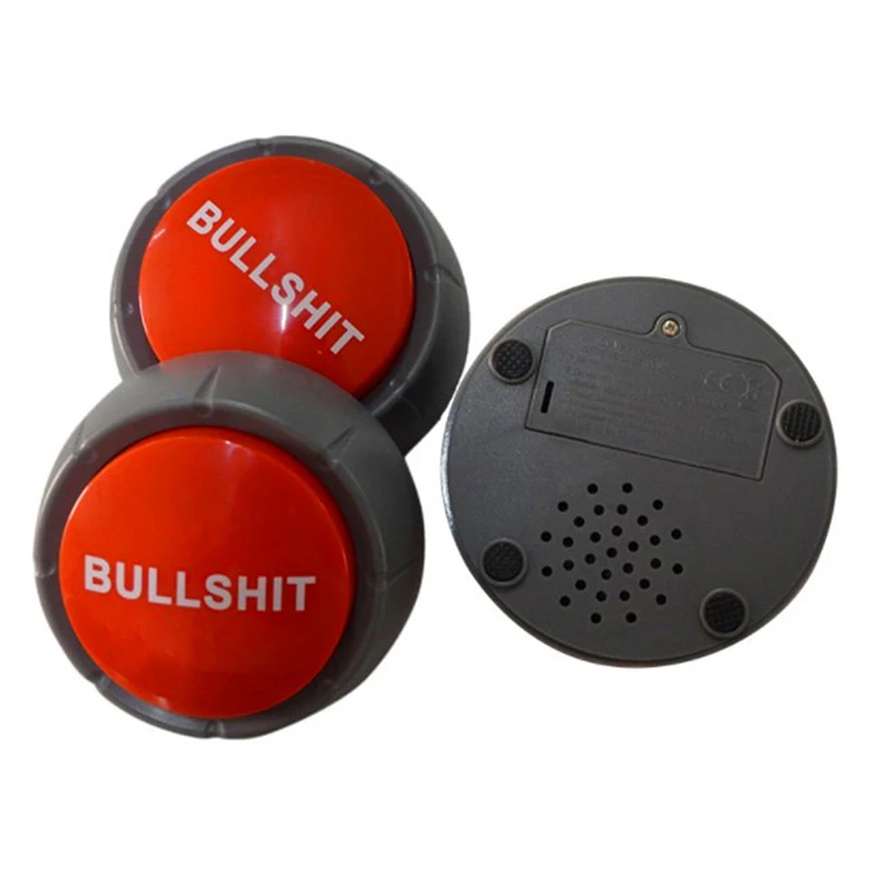 Sound Talking Button Electronic Loudspeaker Button Bullshit Maybe No Sorry Yes Sound Talking Button Home Office Party Funny Toy Kids Adult Toy Gift