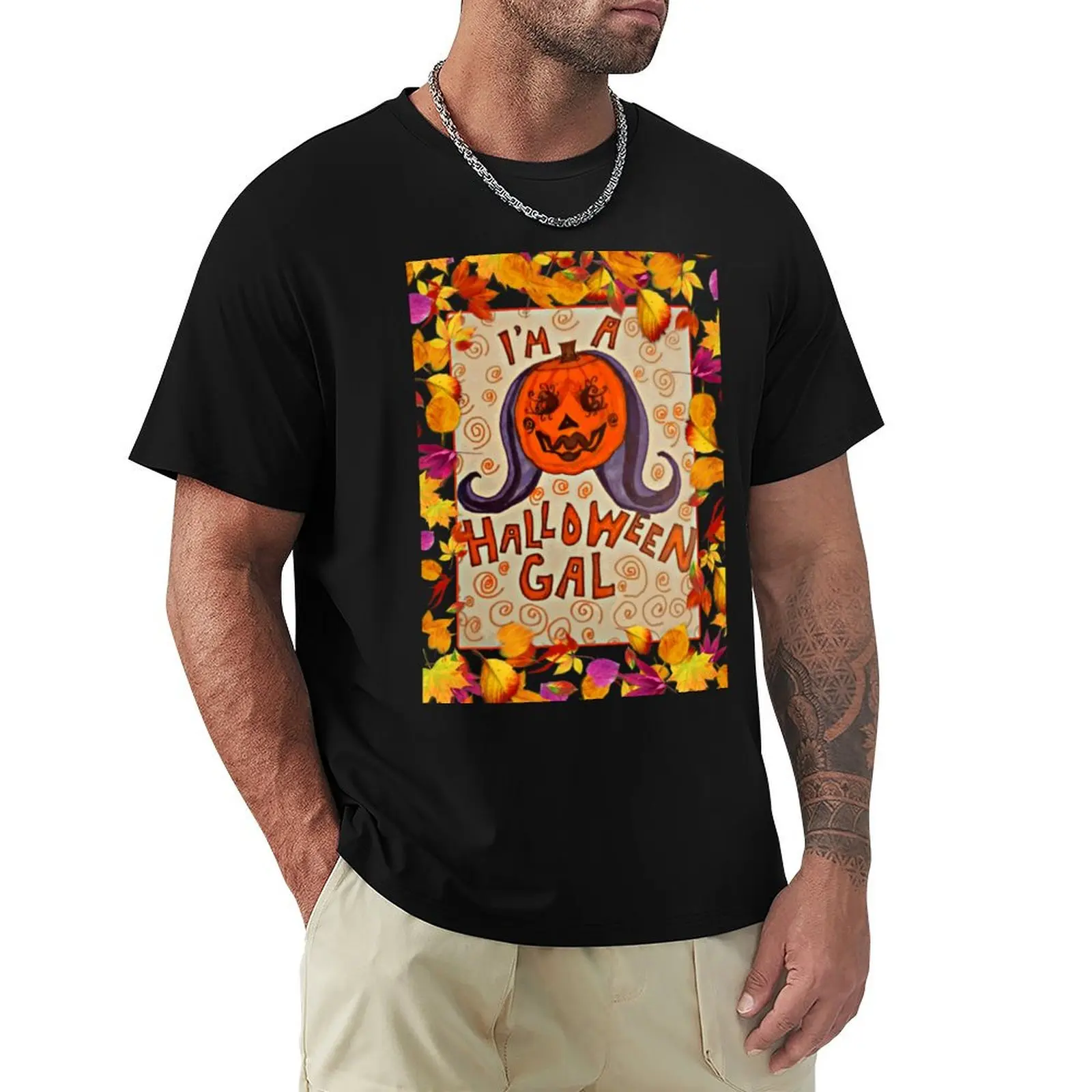 

I'm a Halloween Gal T-shirt graphics Aesthetic clothing boys animal print plus size tops fruit of the loom mens t shirts