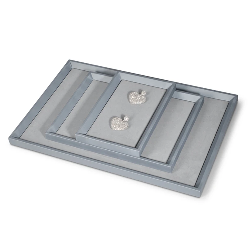 Jewelry Storage Tray MISHITU Premium PU Leather Jewelry Display Tray Jewelry Storage Pallet for Necklace Bangle Ring Earring Bracelet Storage Tray jewelry storage tray