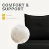 3-Seater Wicker Hanging Porch Swing Chair Outdoor Gray Rattan Patio Swing Lounge 3 Back Cushions Capacity for Garden, Balcony 4