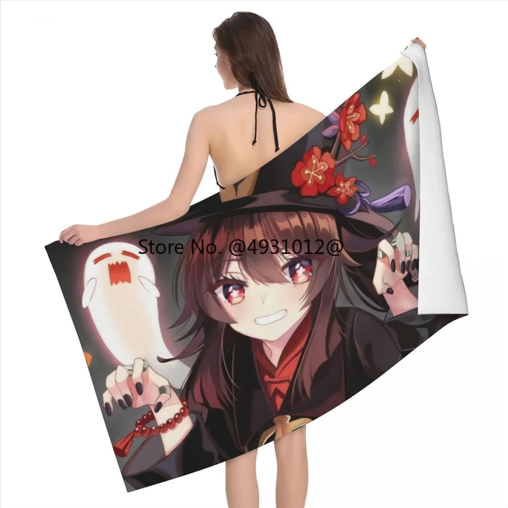 

2023 Genshin Impact Beach Towel Personalized Manga Super Soft Microfiber Shower Bath Towels Anime 3D Printed Bathroom Washcloth