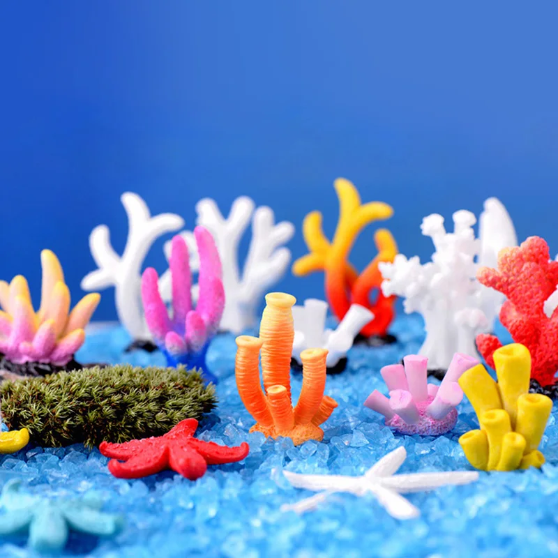 

Resin Artificial Coral Reef Starfish Aquarium Reef Rock Decor Fish Tank Landscape Decor Craft Desktop DIY Ornament Accessories